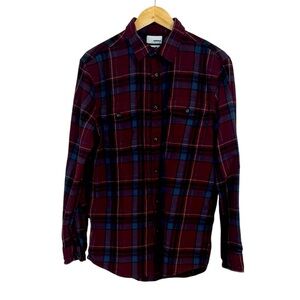 Sonoma Fall Plaid Flannel Shirt, modern fit, Medium